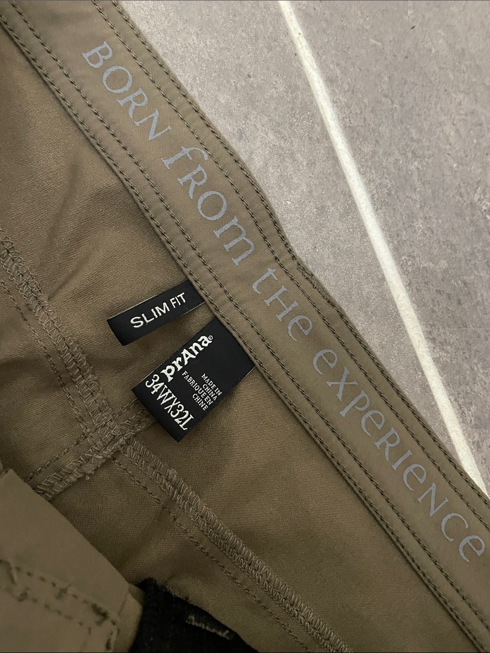 prAna Brion Slim Pant Khaki size 32X34 - Picture 6 of 9